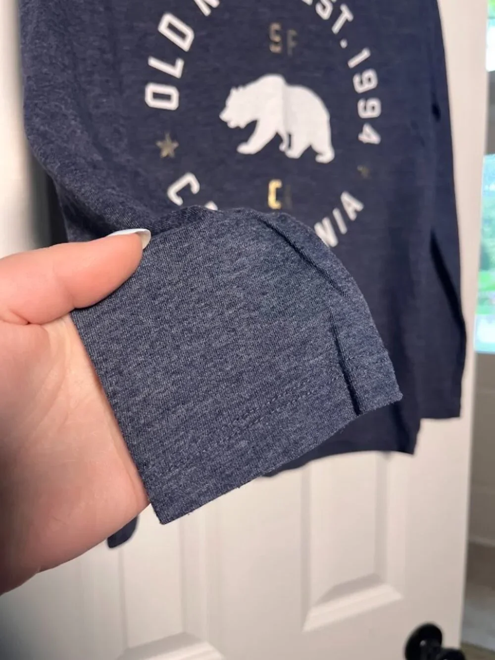 Old Navy Girls Heather Navy California Bear Graphic Tee 14/16